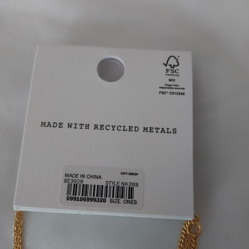 NWT Madewell Stone Collection ring & necklace set, ring sz 7 - Picture 7 of 8